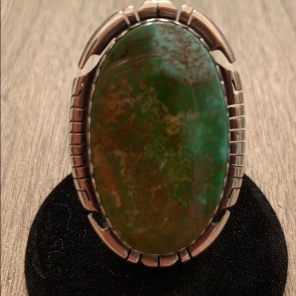 Navaho Jewelry - Large Turquoise Navajo Sterling hand-made Ring